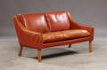 Dansk møbelproducent, 2-pers. sofa, brunt skind