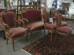 Salongsgrupp, 5 del. Louis XV-stil
