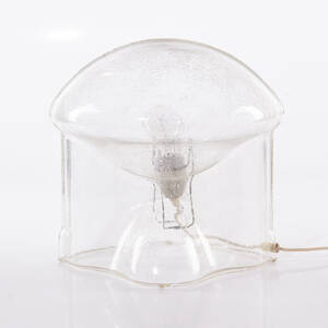 Bordslampa bubblig glasmassa