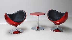 Lounge møblement med hvilestole samt bord 3