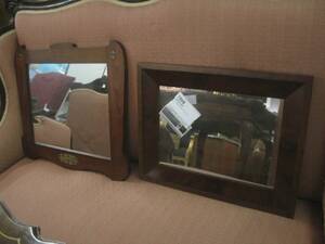 Speglar, 2 st. mahognyramar