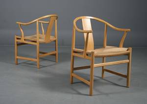 Hans J. Wegner 1914-2007 Et par Kina stole model PP 66, ask 2