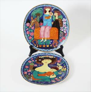 Jultallrikar 2st, Stig Lindberg för Gustavsberg, 1981 resp. 82