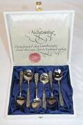 6 SILVER KAFFESKEDAR LINNÉ