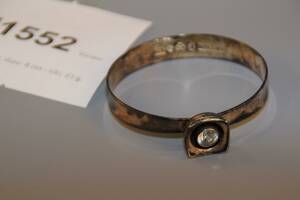 Armring silver, diam 6 cm