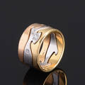Georg Jensen. Fusionsring, 18 kt. guld med brillanter, 0.16 ct.