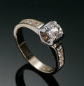 Diamantring ialt ca. 0.82 ct