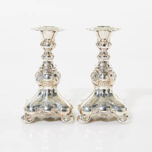 Ljusstakar barockstil silver