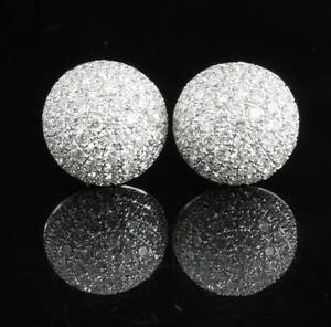 Earrings in 18k set with brilliant cut diamonds 1.70 ct