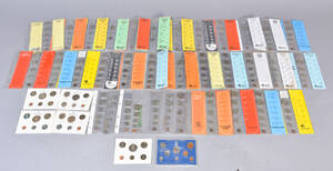 Samling danske møntsæt, bla. Komplet møntsæt m.m.