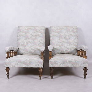 FÅTÖLJER, ett par, 1900-tal.