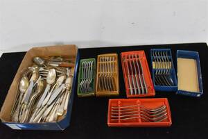 Parti bestick, nysilver i ettuier