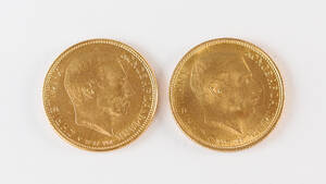 Danmark Guldmønter 20 kr 1913 og 1914 2