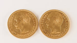 Danmark Guldmønter 20 kr 1908 og 1909 2