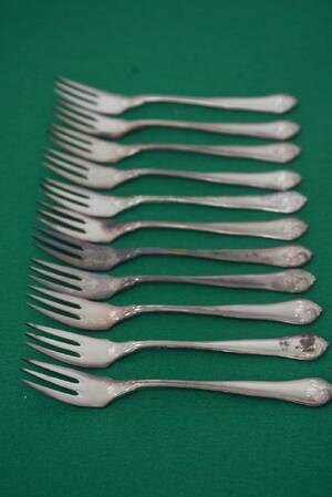 Bakelsegafflar Silver Sachsisk ca 264gr