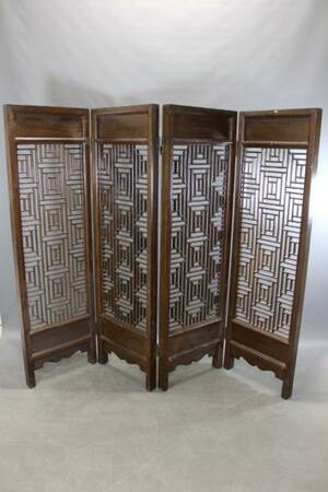 Vikvägg i asiatisk stil 4 delar 