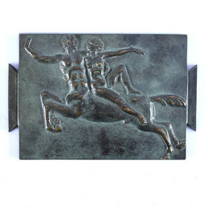 VÄGGRELIEF, brons, 1900-talets första hälft.