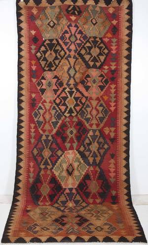 Persisk Nomadkelim, 358 x 148 cm