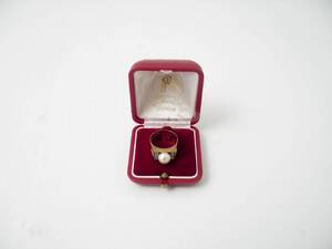 Ring, 18K med safirer pärla