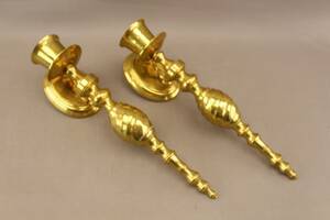 Väggljusstakar i mässing 1 par