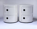 Anna Castelli Ferrieri for Kartell. Componibili. To borde, model 4966, hvid. 2 