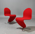 Verner Panton, stolar modell C, System 1-2-3, ull 2