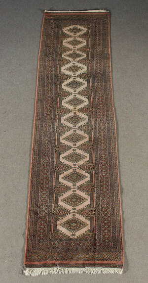 Handknuten gallerimatta, Bochara, Pakistan 322x79 cm