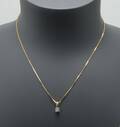 Aagaard, vedhæng med 4 brillanter, ca. 0.08 ct. af 14 kt guld og hvidguld, kæde af forgyldt sterling sølv 