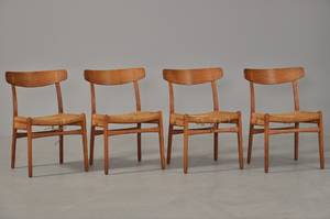 Hans J. Wegner 1914-2007 Sæt på fire stole model CH-23 4
