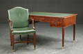 Military skrivebord og stol af fineret mahogni 2