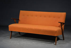 Sofa af teak og uld ca. 1950760erne