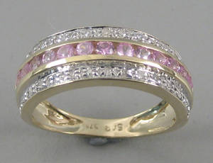 Safir- og diamantring