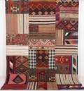 Persisk handvävd patchwork kelim, mått 283x212 cm.