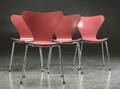 Arne Jacobsen. Fire 7er stole, model 3107 4 Denne vare er sat til omsalg under nyt varenummer 4246031