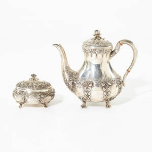 Kaffekanna sockerskål silver