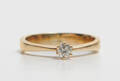 Solitairering med brillant på ca. 0.21 ct - 14 kt. guld