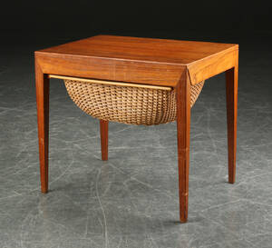 Severin Hansen for Haslev Møbelsnedkeri, Sybord af palisander 