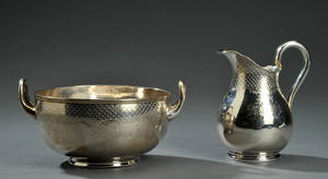 Anton Michelsen 1809-1877, flødekande samt sukkerskål af sølv 2