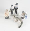 Fyra stycken figuriner, Royal Copenhagen och Bing  Gröndahl 4