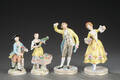 Samling tyske porcelænsfigure i rokokostil 4