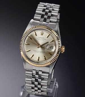 Rolex Datejust. Vintage herreur i stål med guldlynette, ca. 1965 Denne vare er sat til omsalg under nyt varenummer 4791002