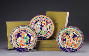 Fem Bjørn Wiinblad juleplatter fra 1973-77 fra Rosenthal 5