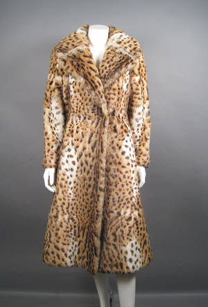 Imiteret leopardskinds pels str. 40