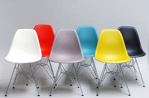 Charles Eames 1907-1978. Sæt på seks skalstole, model DSR 6