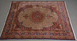 Persisk Moud tæppe, uld og bomuld, 206 x 300 cm.