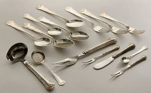 Herregaard spisebestik af sølv. 15