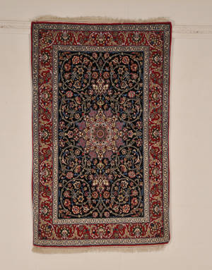 Persisk Isfahan tæppe på silke, 168x106 cm