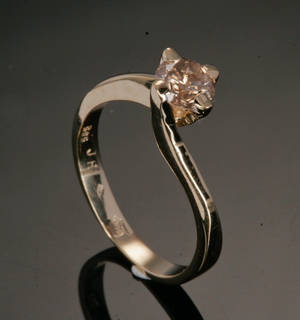 Diamant solitairering, ca. 0.70 ct