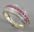 Rubin- og diamantring