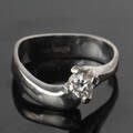 Brillant Solitaire ring i 14 kt. hvidguld